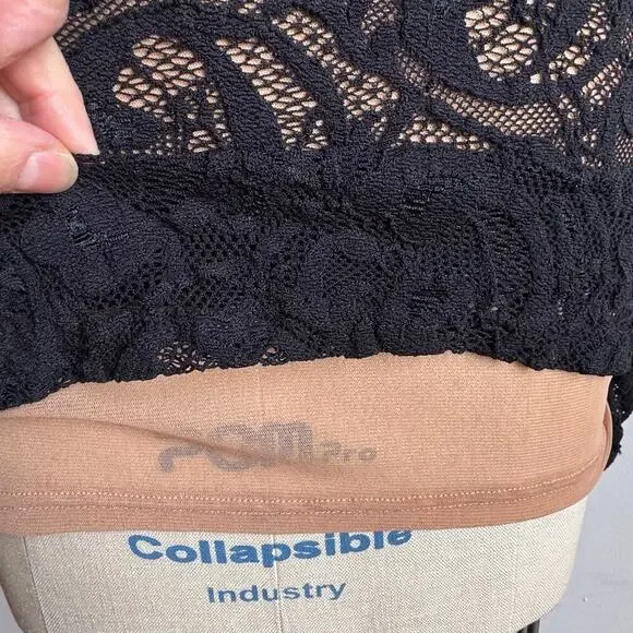 ANNE FONTAINE Castille Stretch Black Lace Top - Picture 8 of 11